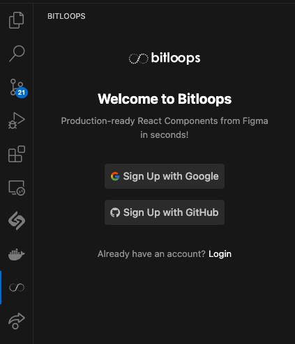 Creating Bitloops Account